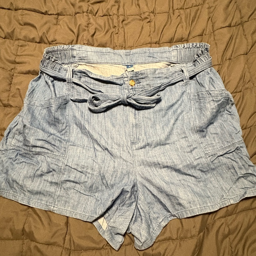 Old Navy Light Blue Women's Shorts with Belt
